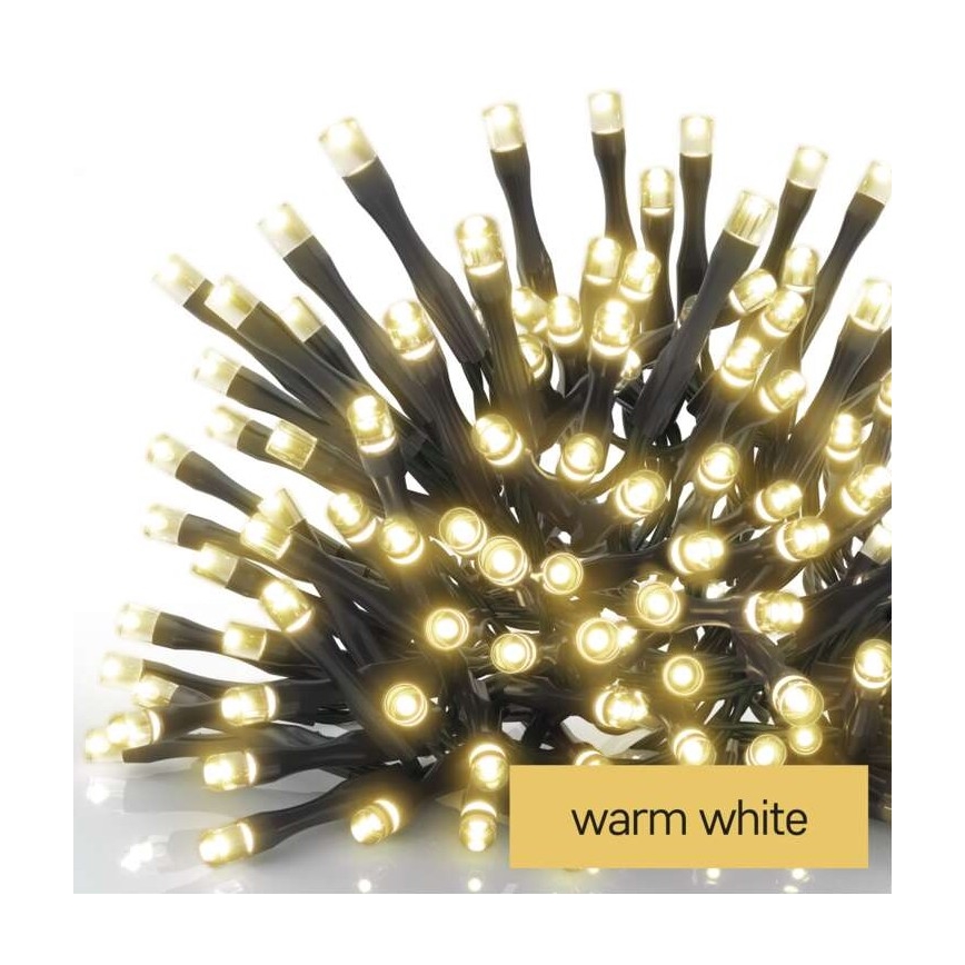 LED  venkovní řetěz 120xLED/3xAA 8,9m IP44 teplá bílá