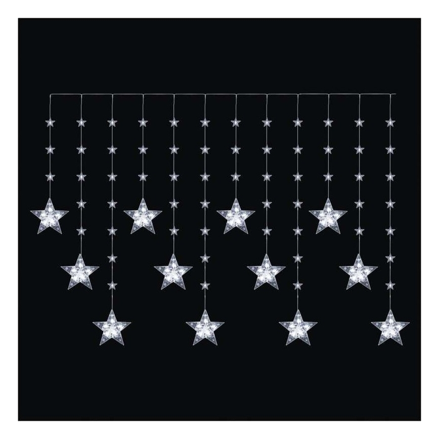 LED Venkovní řetěz 120xLED/8 funkcí 3xAA 1,7 m IP44 studená bílá