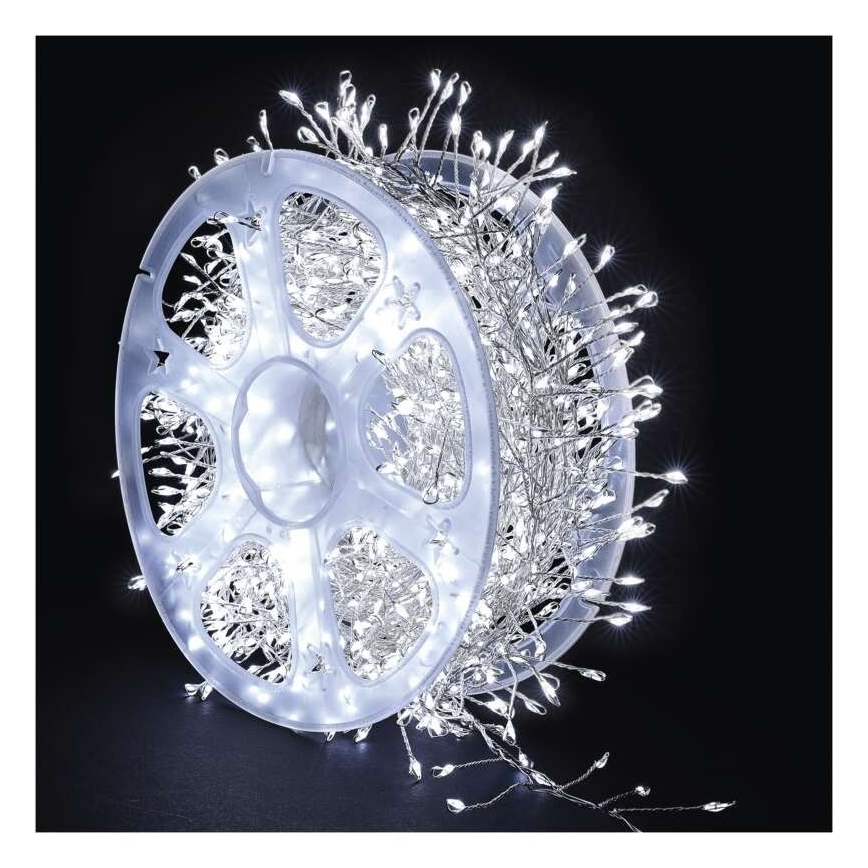 LED Venkovní řetěz 1440xLED/8 funkcí 14,4m IP44 studená bílá