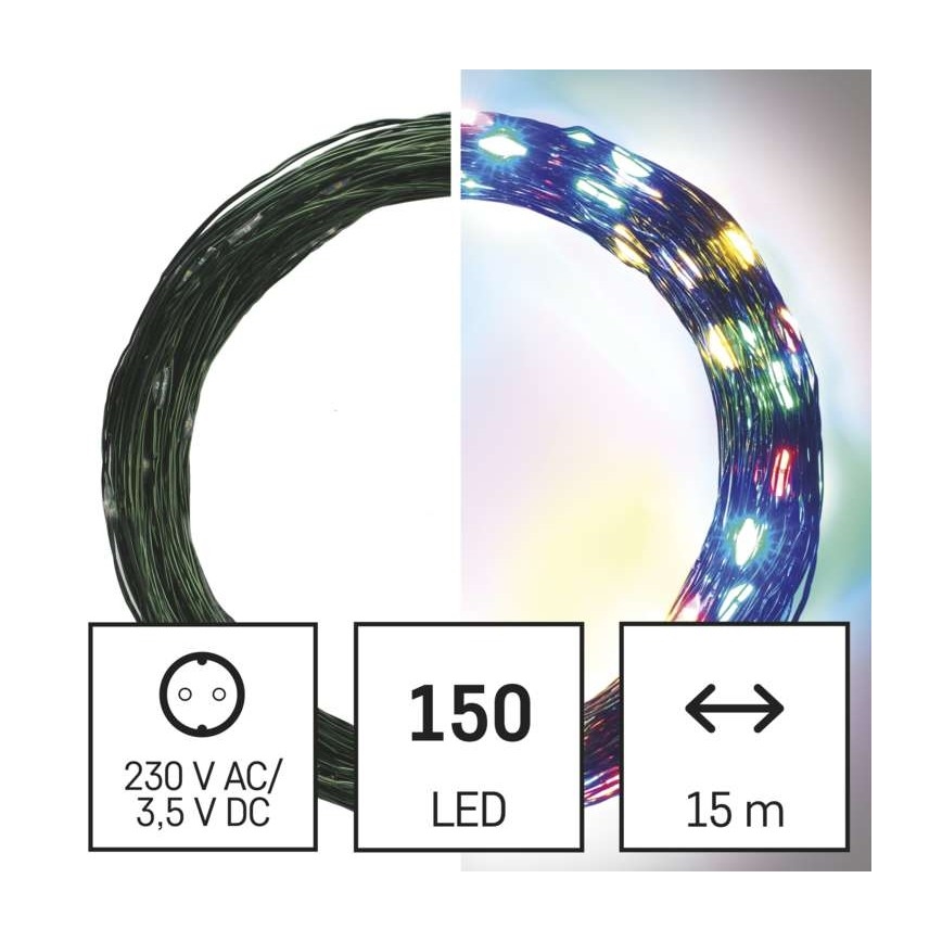 LED  venkovní řetěz 150xLED/20m IP44 multicolor