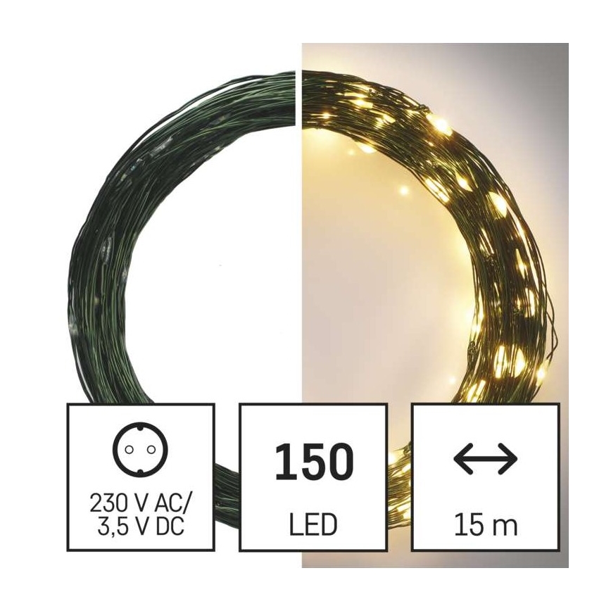 LED  venkovní řetěz 150xLED/20m IP44 teplá bílá