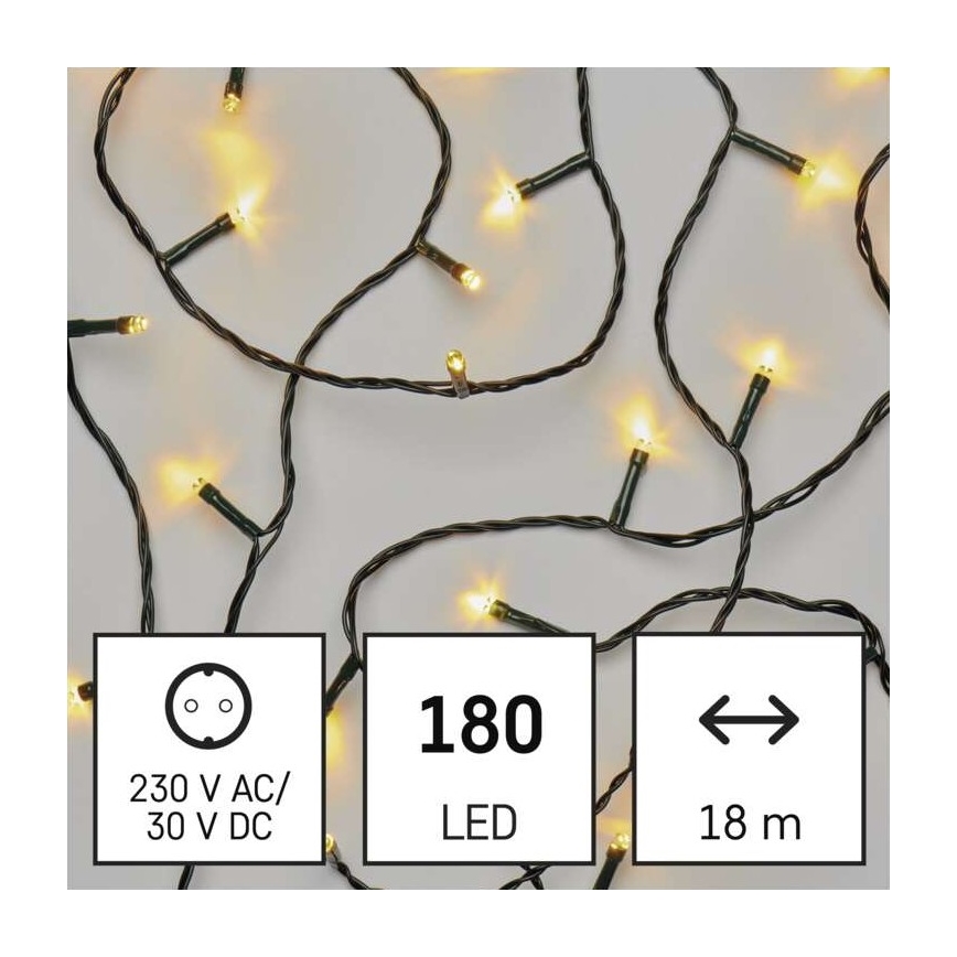 LED  venkovní řetěz 180xLED/23m IP44 teplá bílá