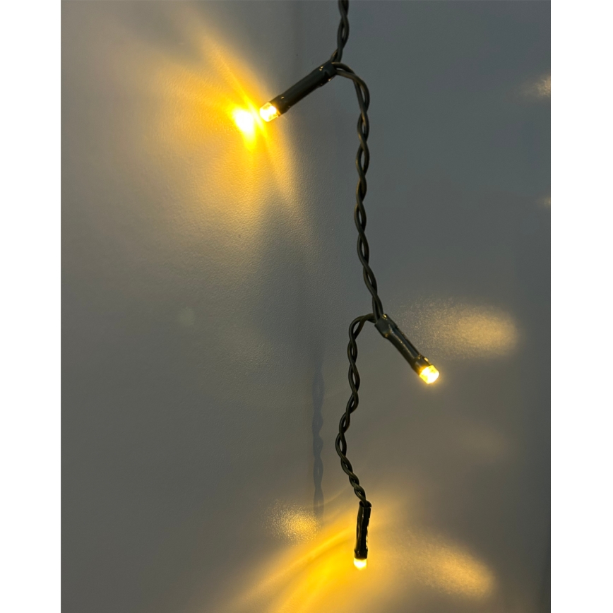 LED  venkovní řetěz 200xLED/230V 7,6 m IP44 černá