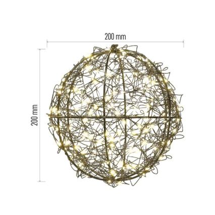 LED Venkovní řetěz 200xLED 5 m IP44 teplá bílá