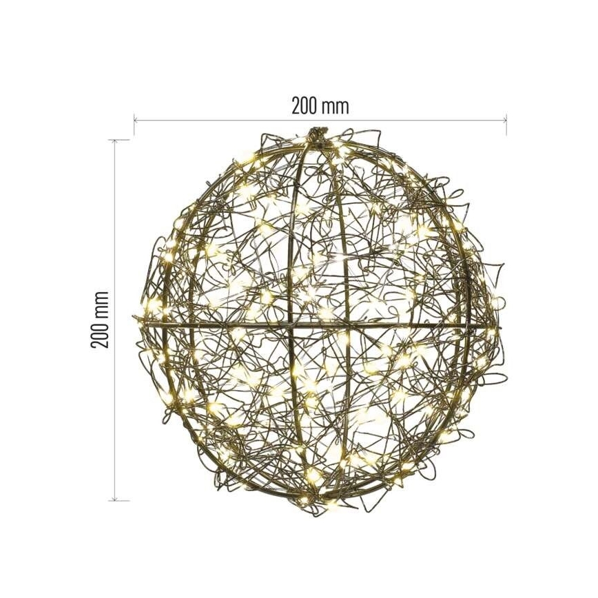 LED Venkovní řetěz 200xLED 5 m IP44 teplá bílá