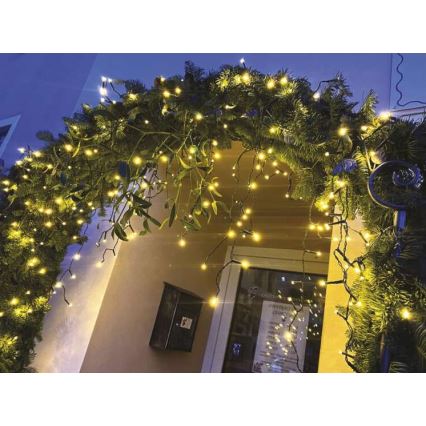 LED  venkovní řetěz 200xLED/8 módů 8,6m IP44 teplá bílá