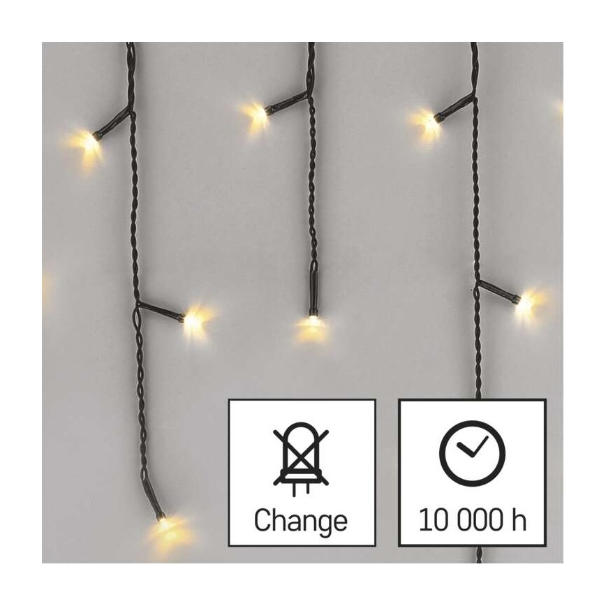 LED  venkovní řetěz 200xLED/8 módů 8,6m IP44 teplá bílá