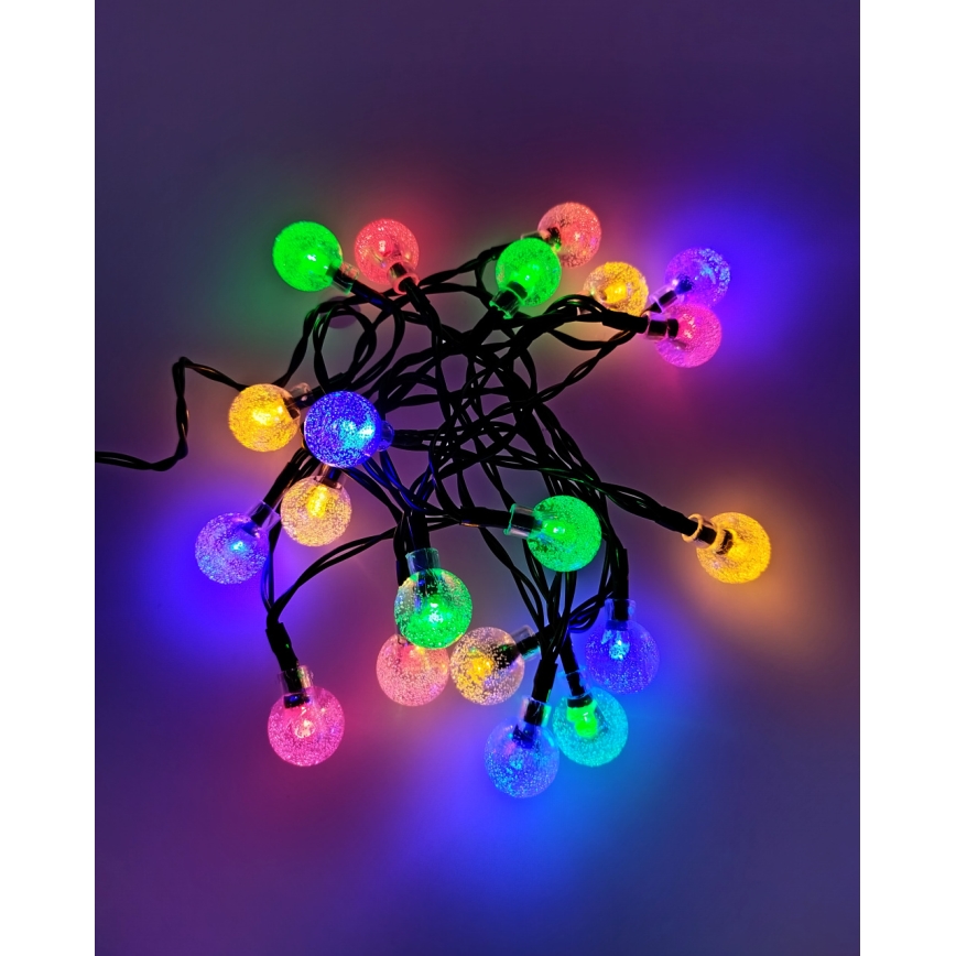 LED  venkovní řetěz 20xLED/2xAA 2,2 m IP44 multicolor