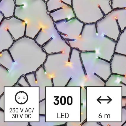 LED  venkovní řetěz 300xLED/11m IP44 multicolor