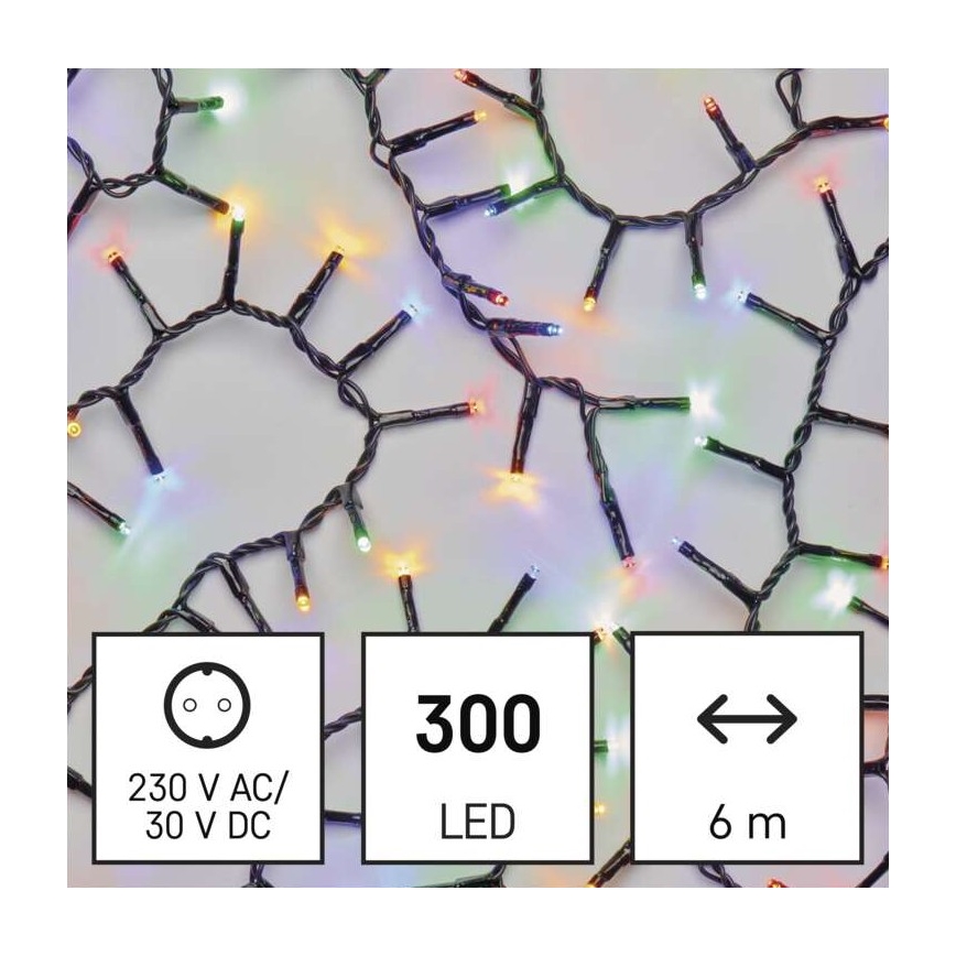 LED  venkovní řetěz 300xLED/11m IP44 multicolor