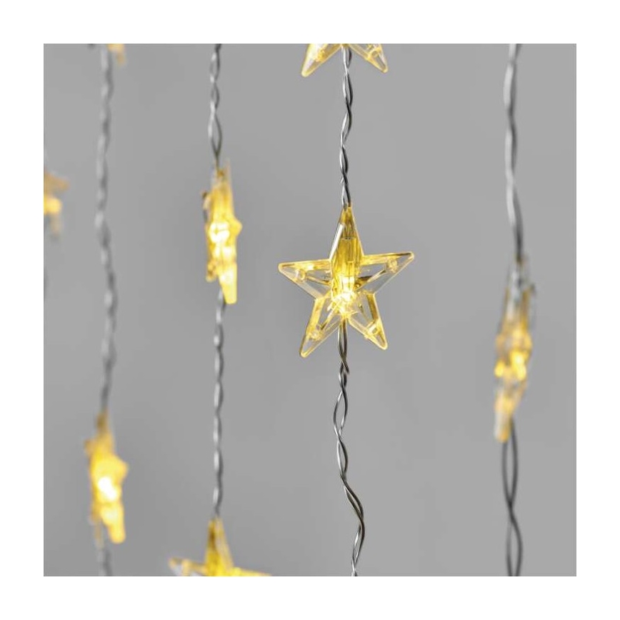 LED  venkovní řetěz 30xLED/3,9m IP44 hvězdy