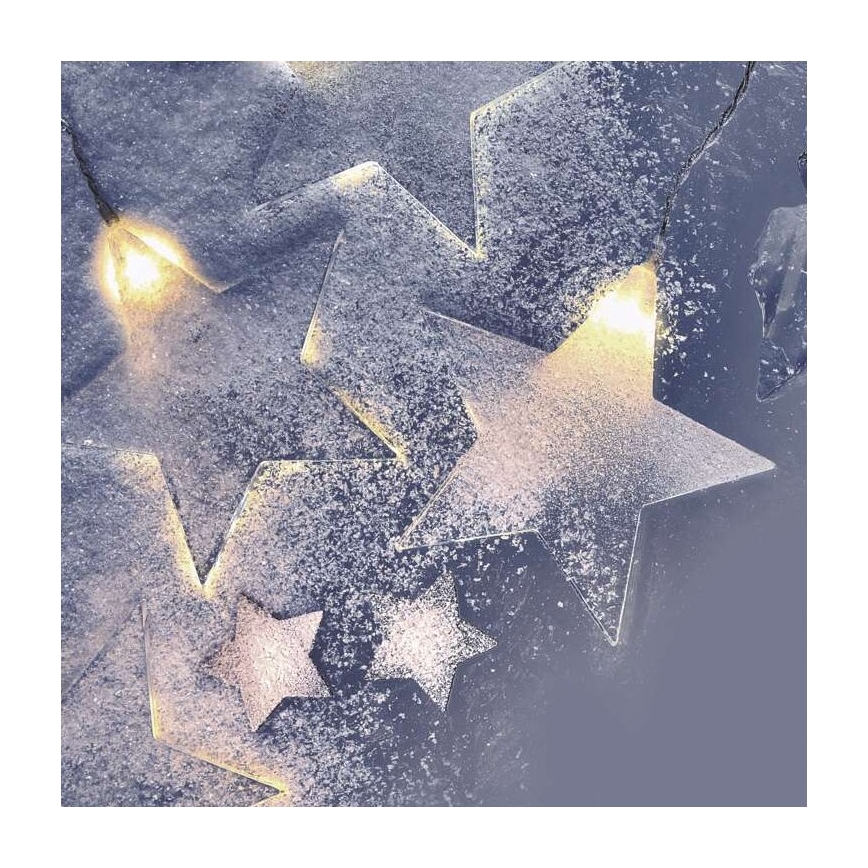 LED  venkovní řetěz 30xLED/3,9m IP44 hvězdy