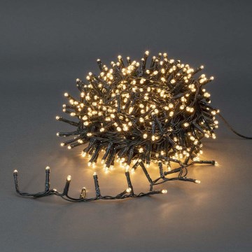 LED Venkovní  řetěz 400xLED/7 funkcí 11m IP44 teplá bílá