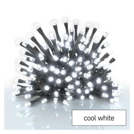 LED Venkovní  řetěz 40xLED/3xAA 3,3m IP44 studená bílá