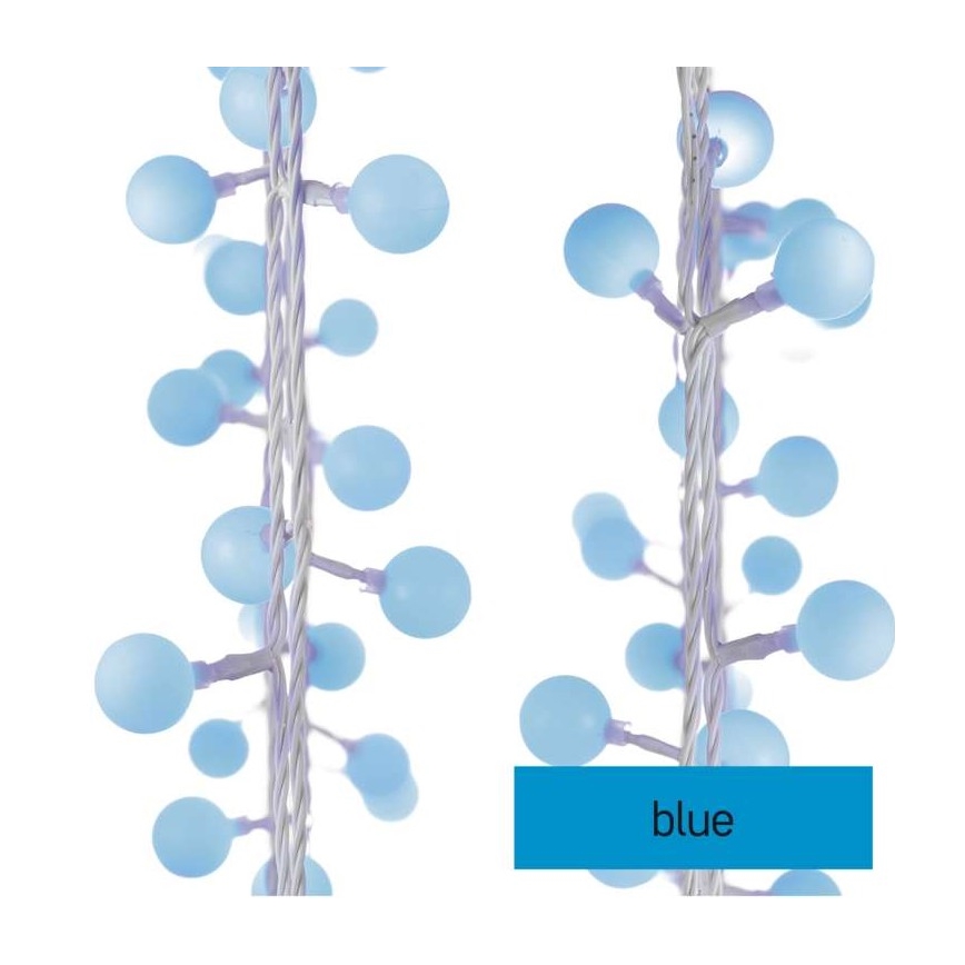 LED  venkovní řetěz 40xLED/9m IP44 modrá