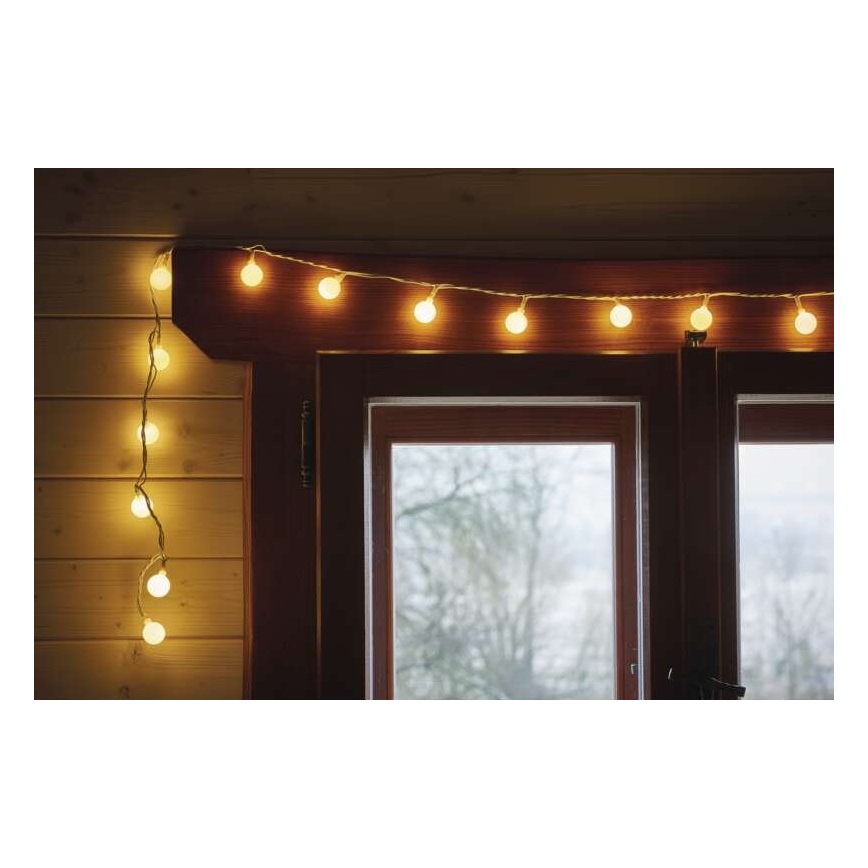 LED  venkovní řetěz 40xLED/9m IP44 teplá bílá