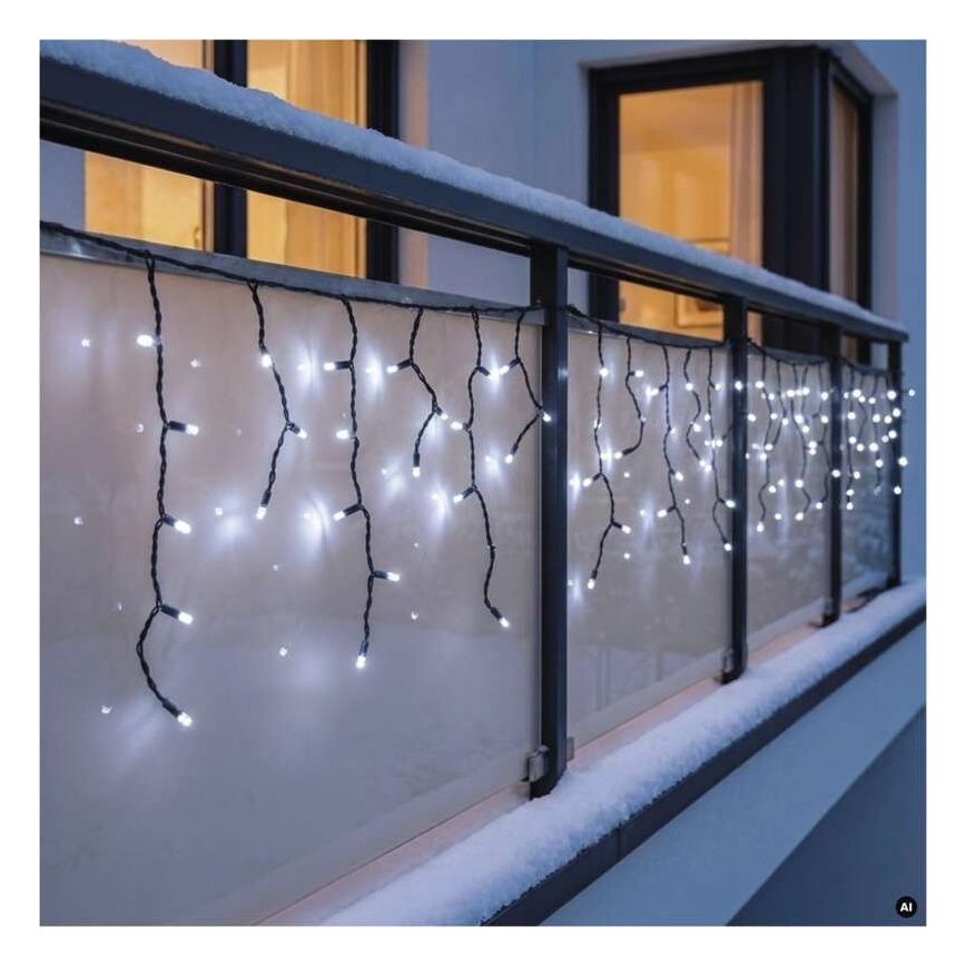 LED Venkovní řetěz 50xLED/3x0,4m IP44 studená bílá