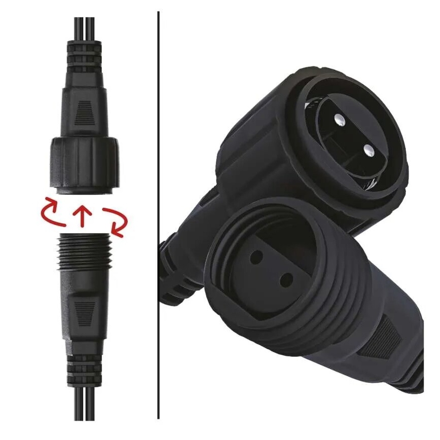 LED Venkovní  řetěz 50xLED/5m IP44 studená bílá