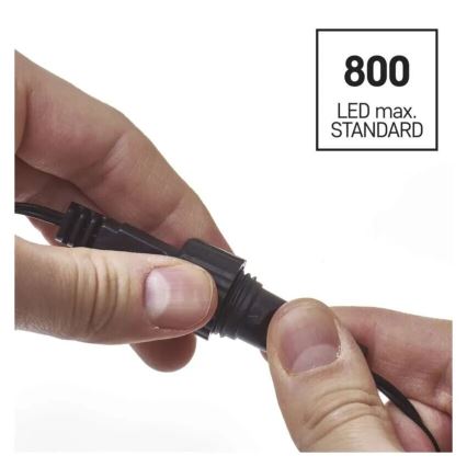 LED Venkovní  řetěz 50xLED/5m IP44 studená bílá