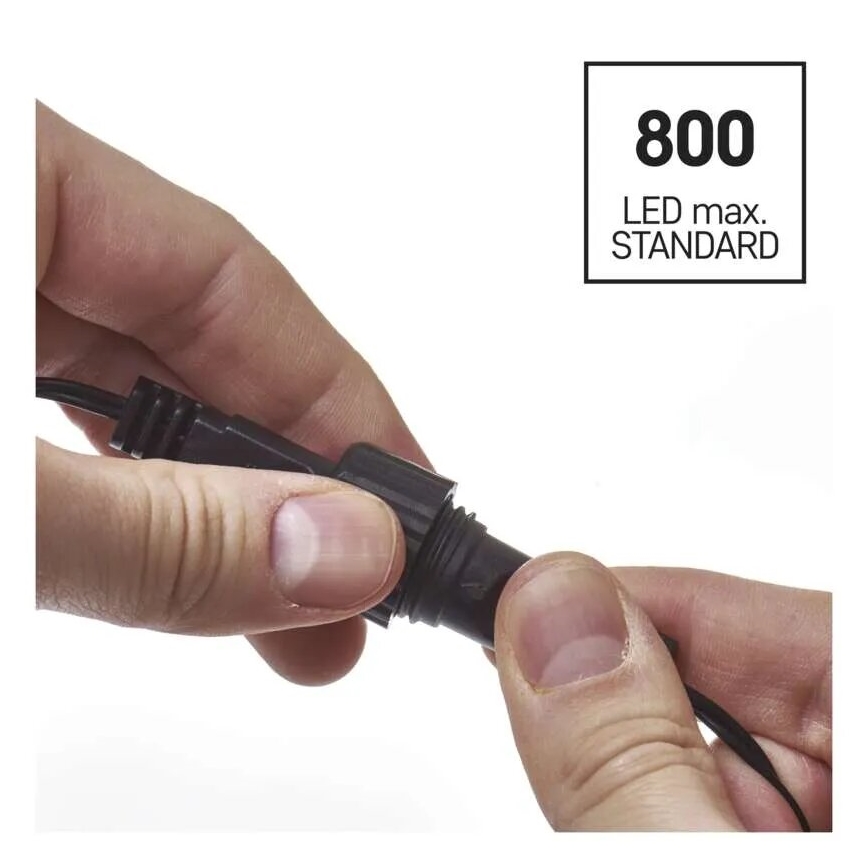 LED Venkovní  řetěz 50xLED/5m IP44 teplá bílá