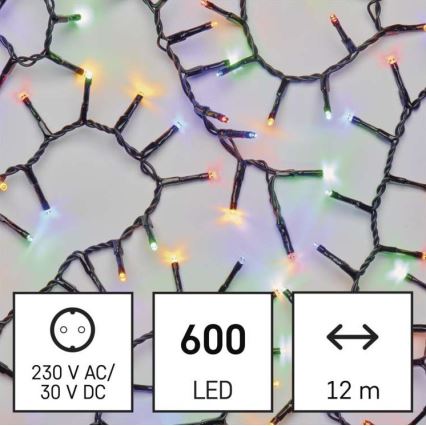LED  venkovní řetěz 600xLED/17m IP44 multicolor