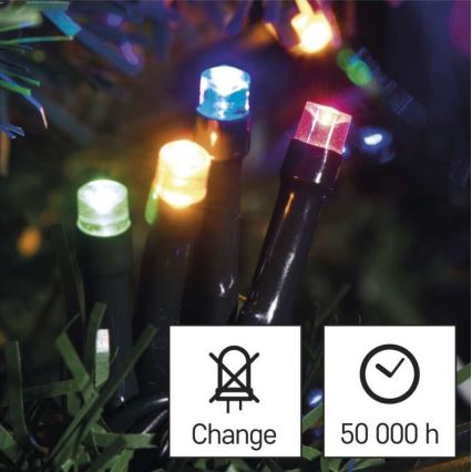 LED  venkovní řetěz 80xLED/13m IP44 multicolor