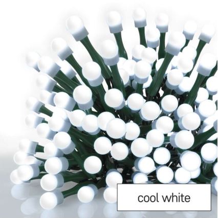 LED  venkovní řetěz 80xLED/13m IP44 studená bílá