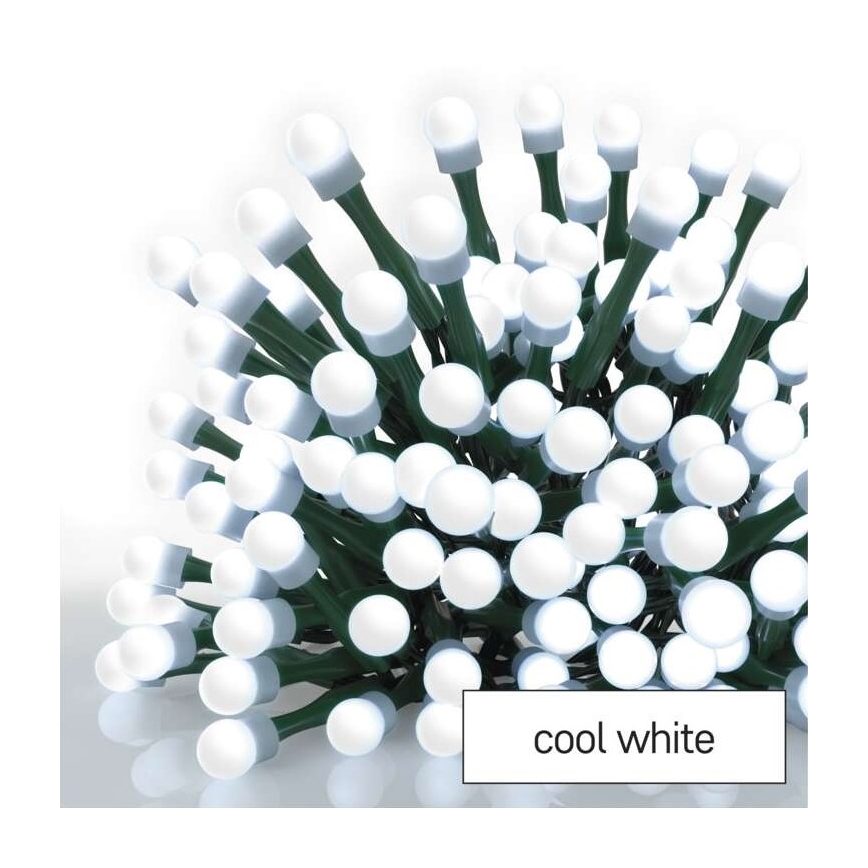 LED  venkovní řetěz 80xLED/13m IP44 studená bílá
