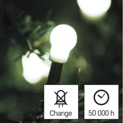 LED  venkovní řetěz 80xLED/13m IP44 studená bílá