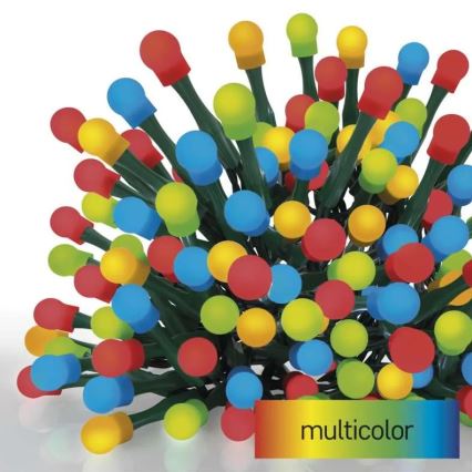 LED Venkovní  řetěz 80xLED/8 funkcí 13m multicolor IP44