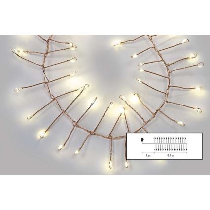 LED Venkovní řetěz 960xLED/8 funkcí 9,6m IP44 teplá bílá