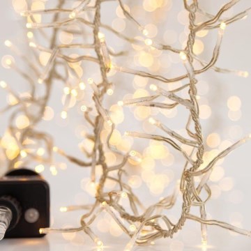 LED Venkovní  řetěz CLUSTER 1152xLED/8 funkcí 12 m IP44 teplá bílá