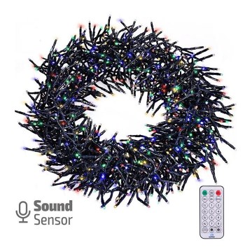 LED Venkovní řetěz se zvukovým senzorem 576xLED/8 funkcí 8m IP44 multicolor + dálkové ovládání