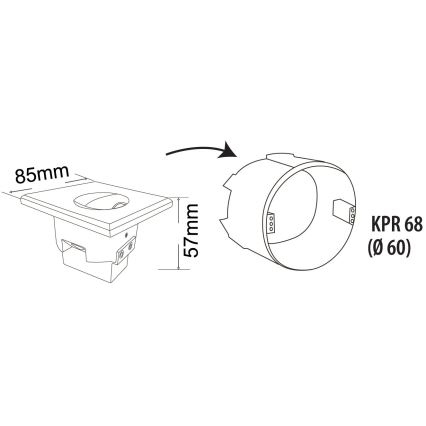 LED Venkovní schodišťové svítidlo DECENTLY LED/1,5W/230V 3000/4000/6000K IP44 antracit