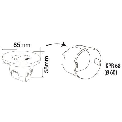 LED Venkovní schodišťové svítidlo DECENTLY LED/1,5W/230V 3000/4000/6000K IP44 bílá