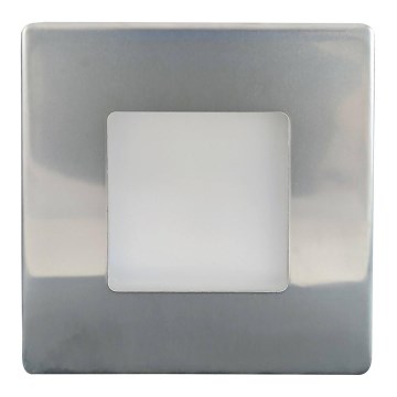 LED Venkovní schodišťové svítidlo LED/1,7W/230V 4000K IP44 lesklý chrom