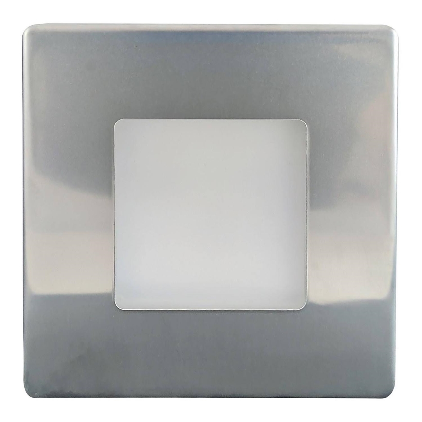 LED Venkovní schodišťové svítidlo LED/1,7W/230V 4000K IP44 lesklý chrom