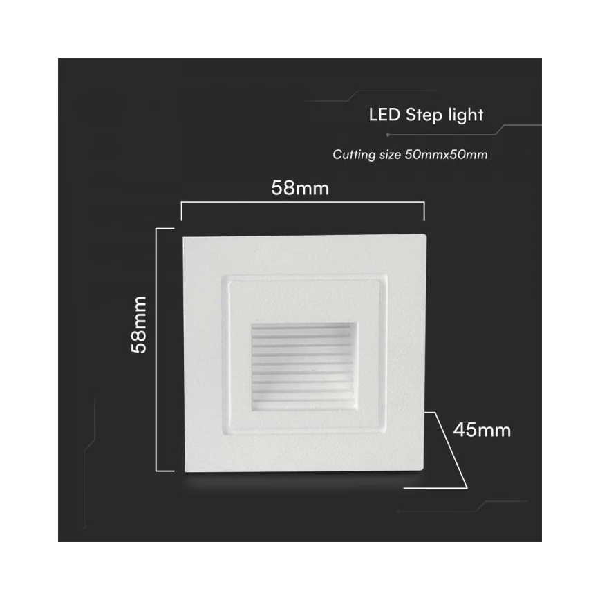 LED Venkovní schodišťové svítidlo LED/3W/230V 3000K IP65 bílá