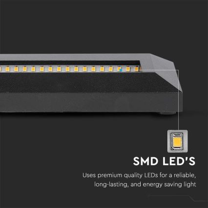 LED Venkovní schodišťové svítidlo LED/3W/230V IP65 3000K černá