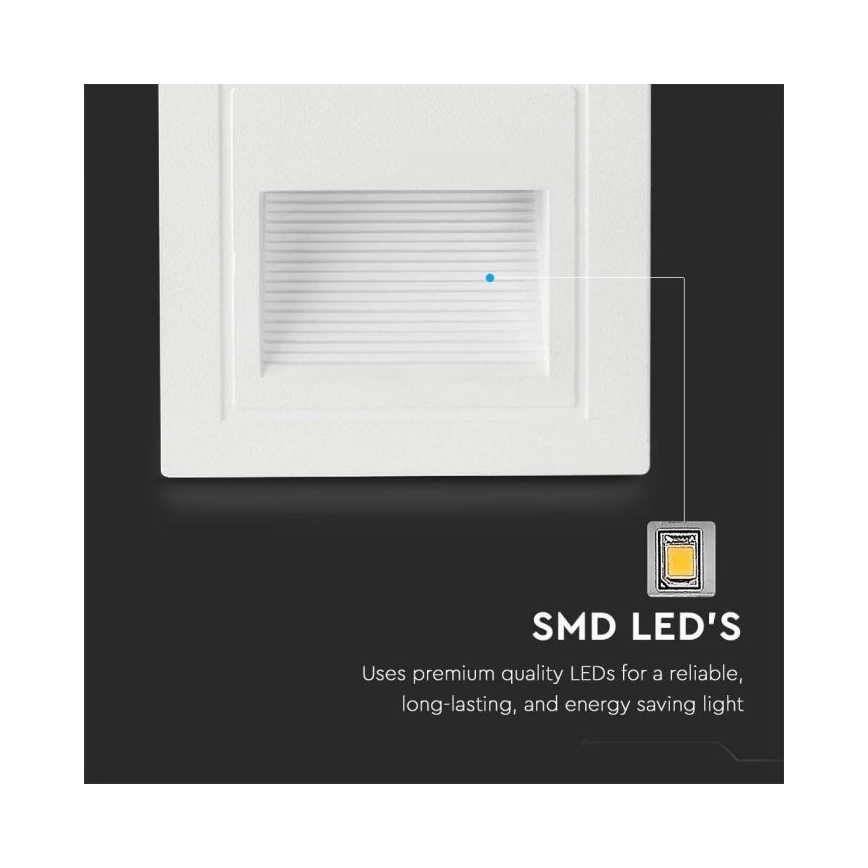 LED Venkovní schodišťové svítidlo LED/5W/230V 3000K IP65 bílá