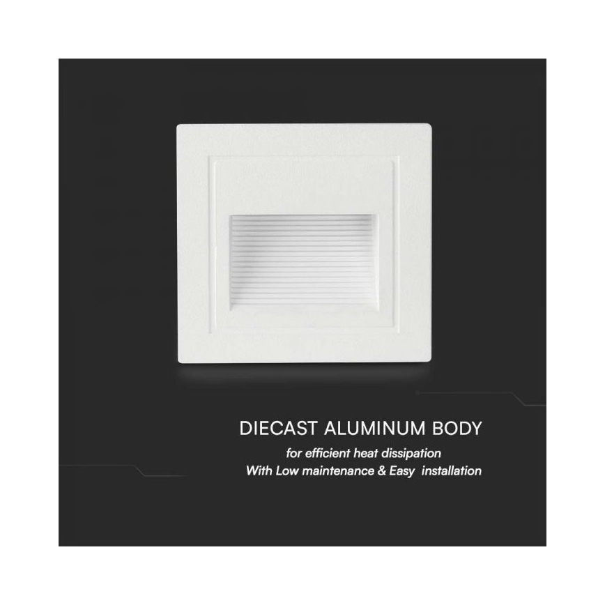 LED Venkovní schodišťové svítidlo LED/5W/230V 3000K IP65 bílá