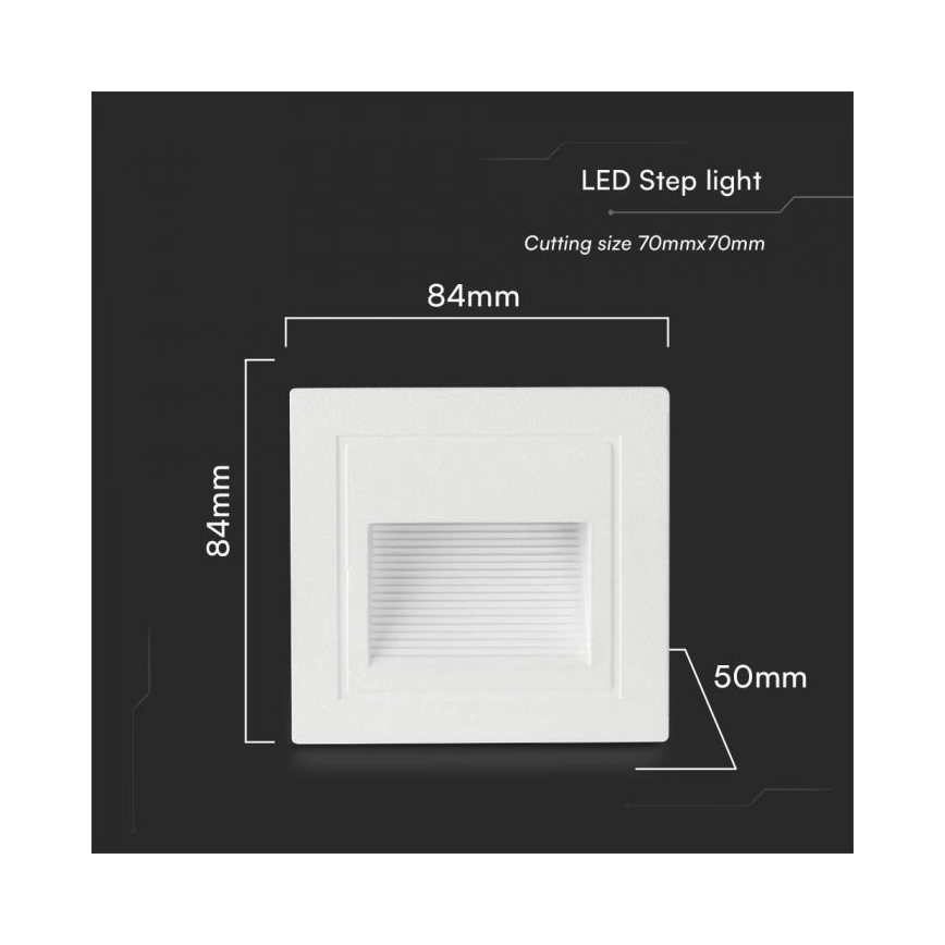 LED Venkovní schodišťové svítidlo LED/5W/230V 3000K IP65 bílá
