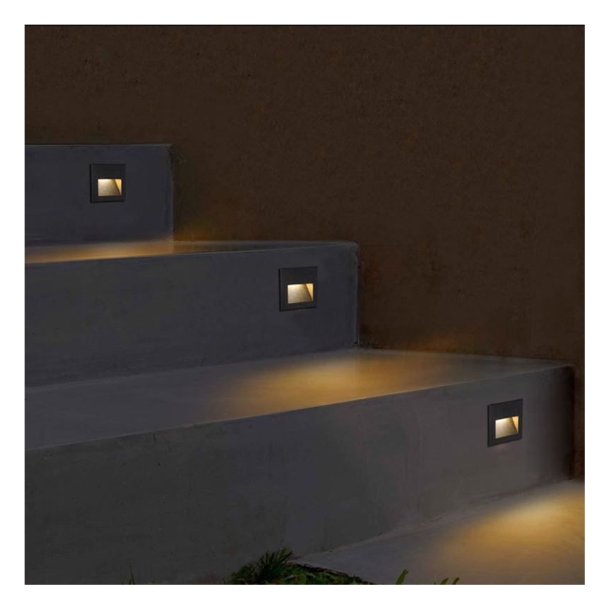 LED Venkovní schodišťové svítidlo Q7 LED/3W/230V IP44