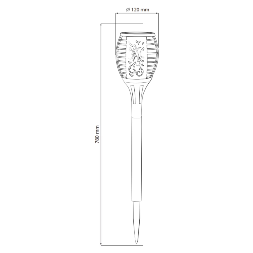 LED Venkovní solární lampa FUEGO BIG LED/1,2V IP44
