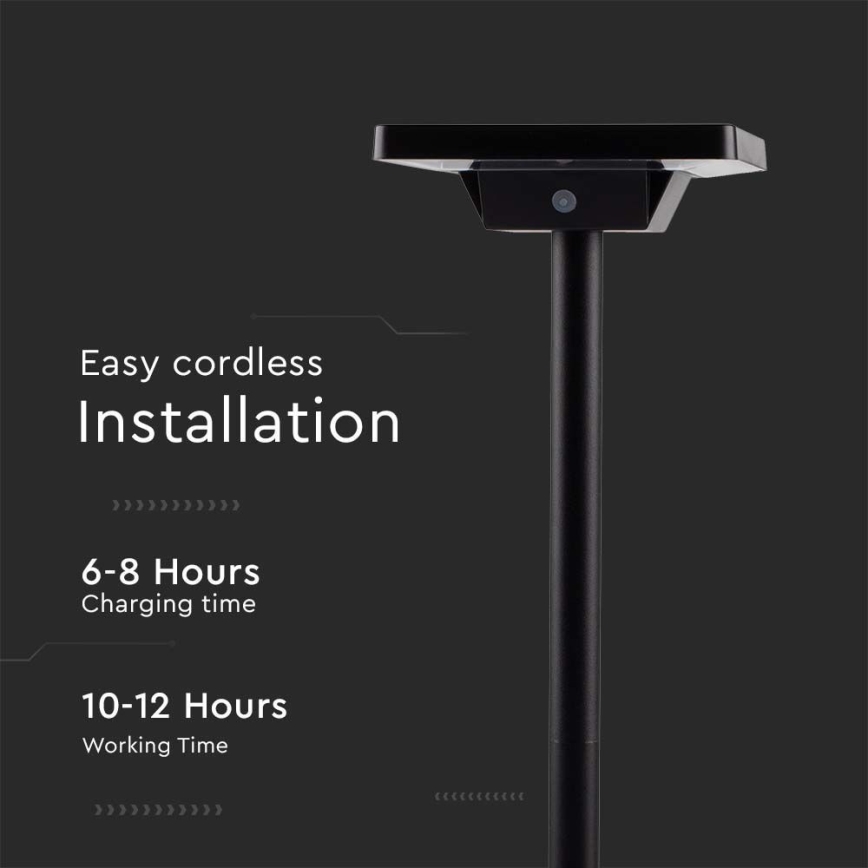 LED Venkovní solární lampa 2v1 LED/2W/3,7V IP65 3000/4000/6500K 2600 mAh