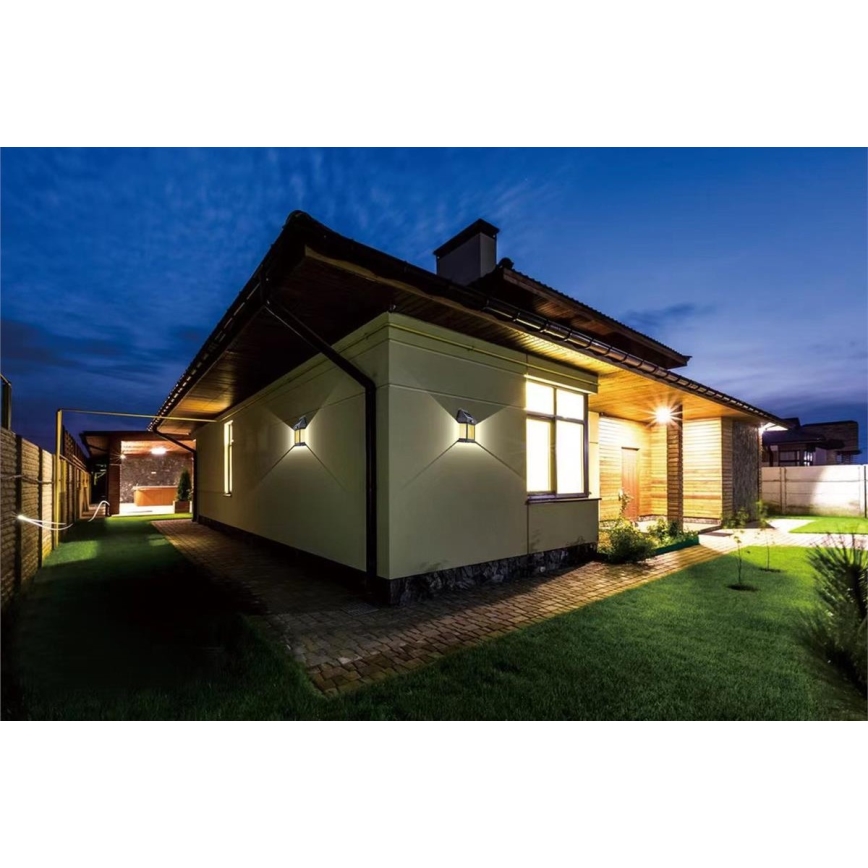 LED Venkovní solární nástěnné svítidlo se senzorem LED/1W/230V 1200 mAh IP65