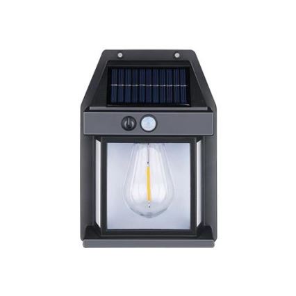 LED Venkovní solární nástěnné svítidlo se senzorem LED/1W/230V 1200 mAh IP65