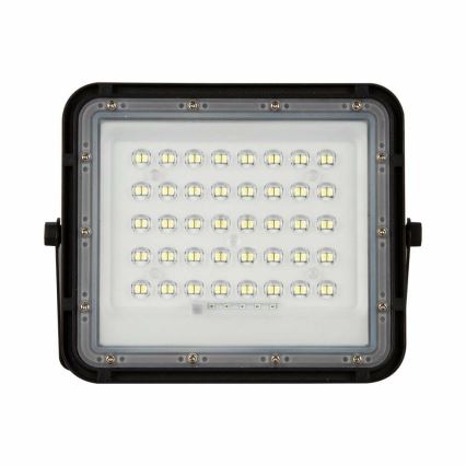 LED Venkovní stmívatelný solární reflektor LED/10W/3,2V IP65 4000K černá + dálkové ovládání