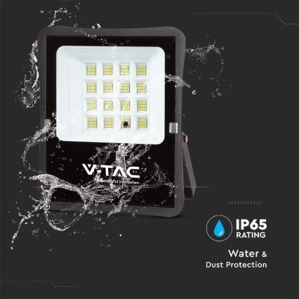 LED Venkovní solární reflektor LED/12W/3,2V 6400K IP65 10000 mAh + dálkové ovládání