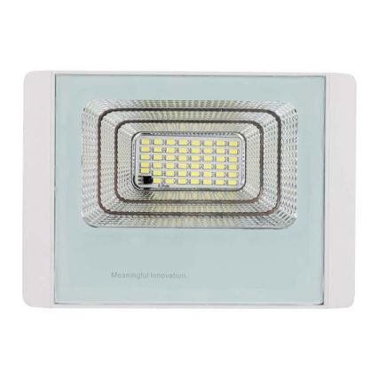 LED Venkovní solární reflektor LED/12W/3,2V IP65 4000K 5000 mAh + dálkové ovládání
